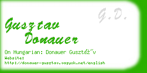 gusztav donauer business card